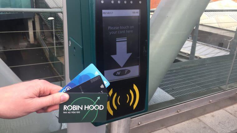 Contactless payment on tram