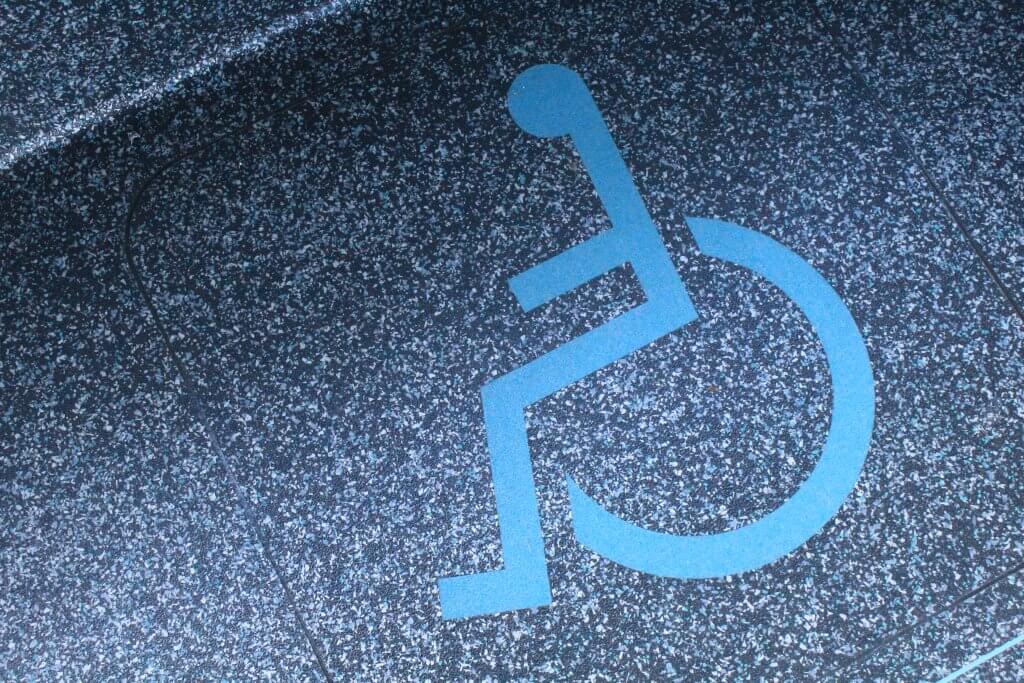 Wheelchair space on the bus