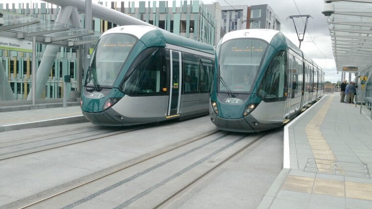 trams at the Station tram stop
