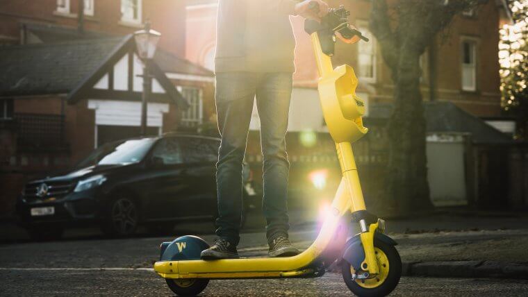 E-scooter on street - photo courtesy of Jake Osborne