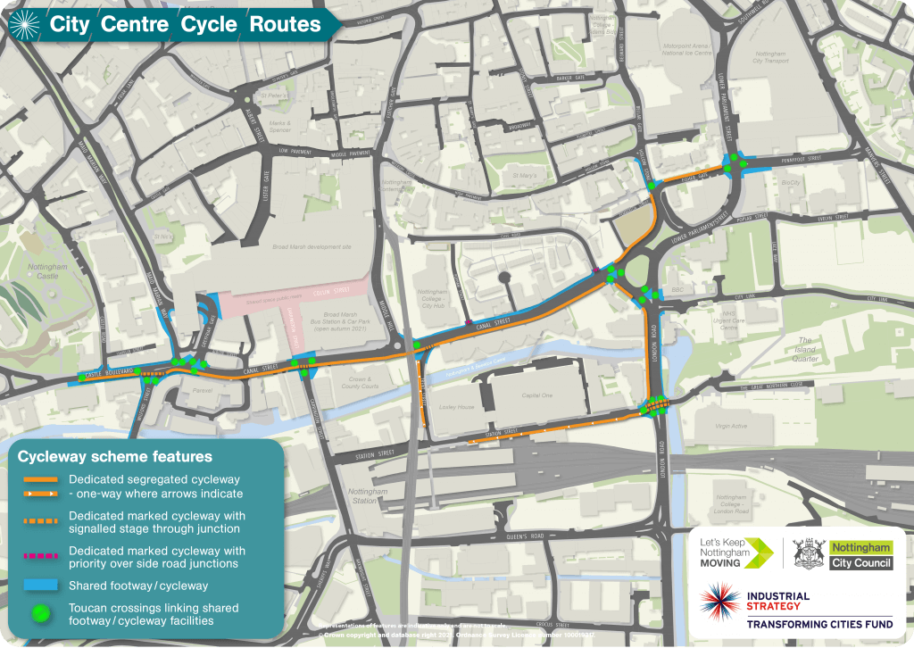 City Centre Cycle Routes