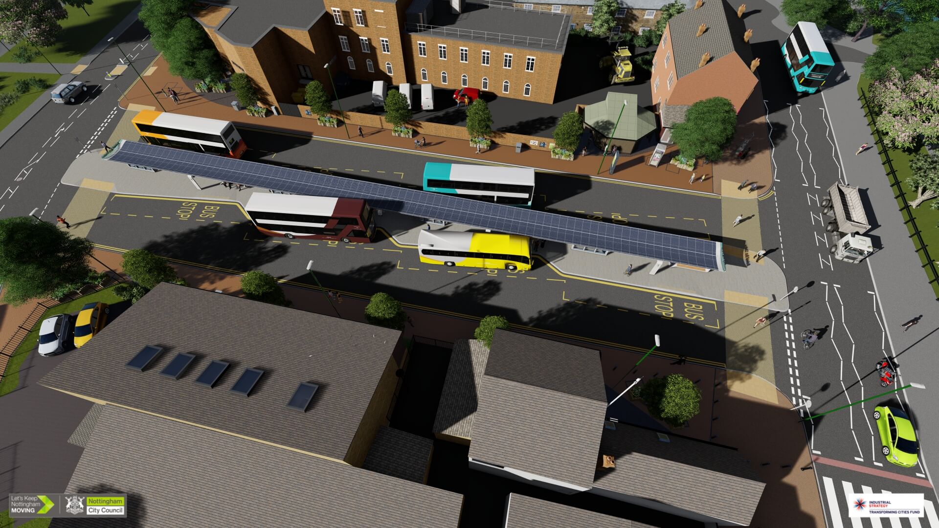 CGI of Bulwell Bus Station