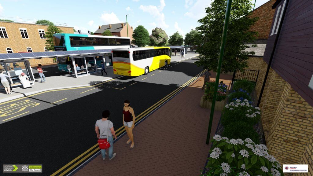 Artist impression of proposals for Bulwell Bus Station