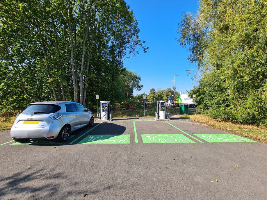 Electric car charging at Jesse Boot Avenue