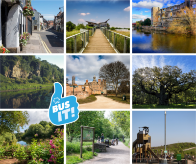 Montage of Nottinghamshire landmarks